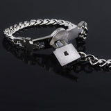 Partnerarmband-Set Edelstahl für Paare - Schloss & Schlüssel Design