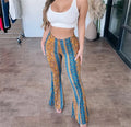 Pantaloni eleganti a vita bassa e alla moda
