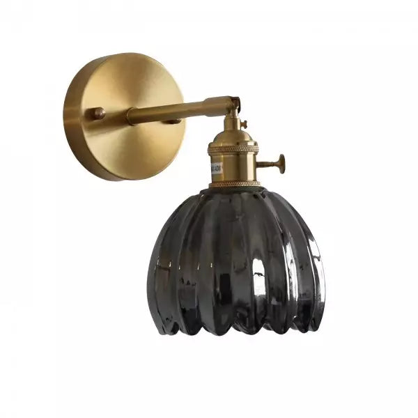 Retro elegante und originelle Tulpen-Blumenwandleuchte aus Glas