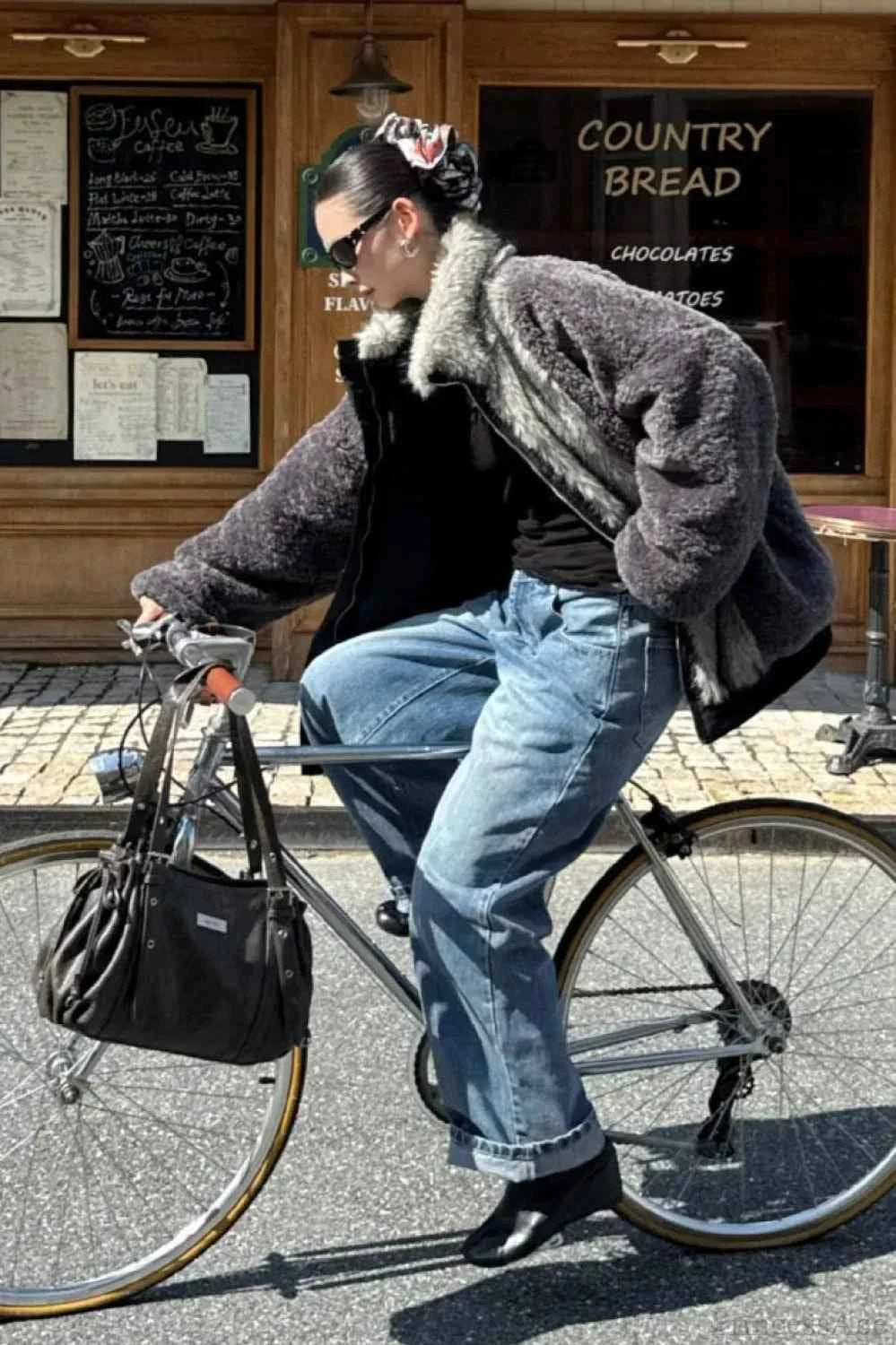 Wendbarer Patchwork Farbblock Fleecemantel für kuscheligen Stil