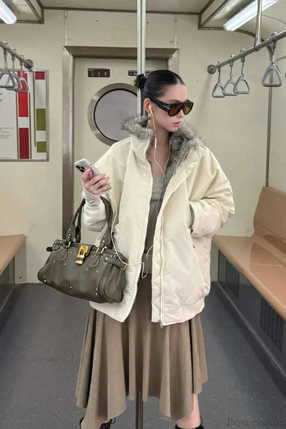 Wendbarer Patchwork Farbblock Fleecemantel für kuscheligen Stil