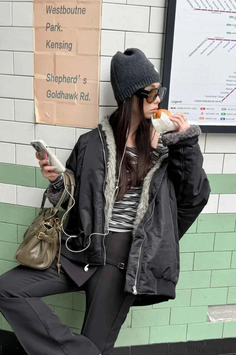 Wendbarer Patchwork Farbblock Fleecemantel für kuscheligen Stil