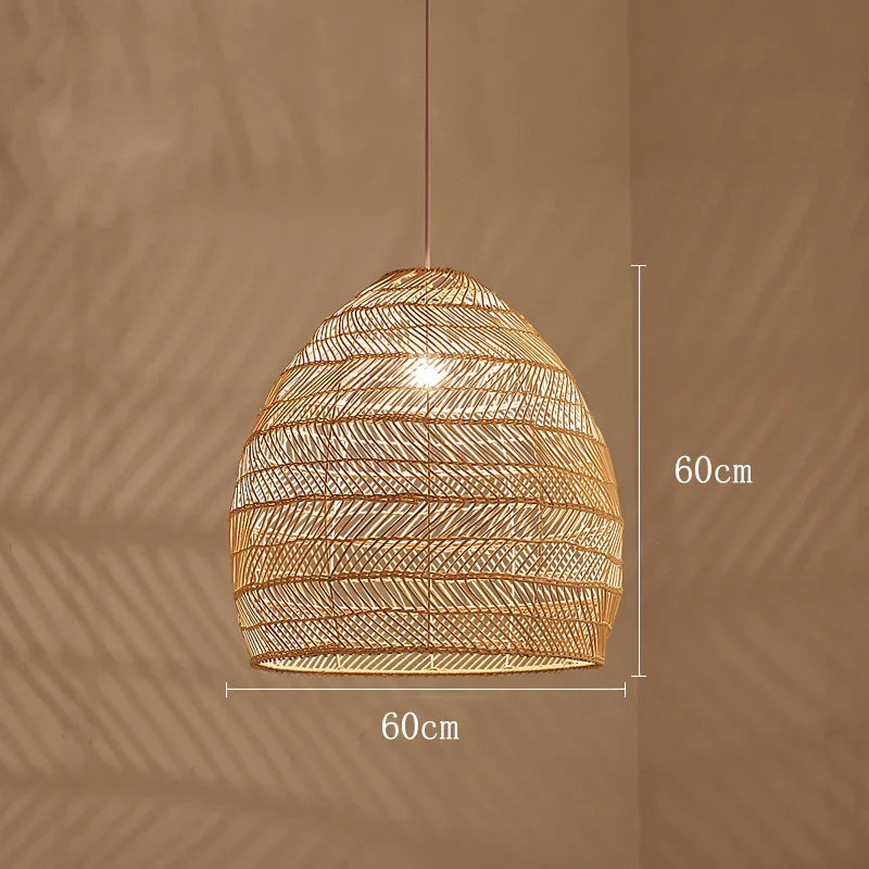 Themis - Elegante Natürliche Flechtwerk Hängeleuchte für Eine Warme Atmosphäre Beleuchtung