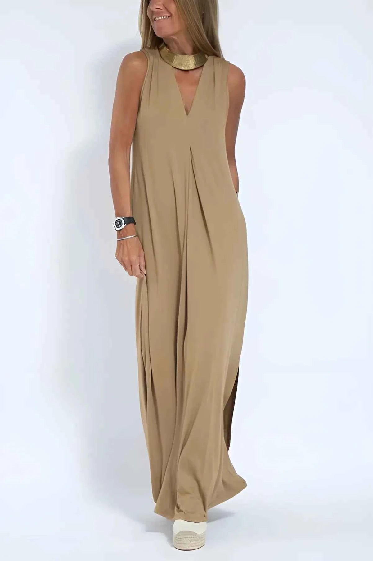 CLARA™ Schickes Maxikleid mit kostenlosem Cardigan – Müheloser Stil