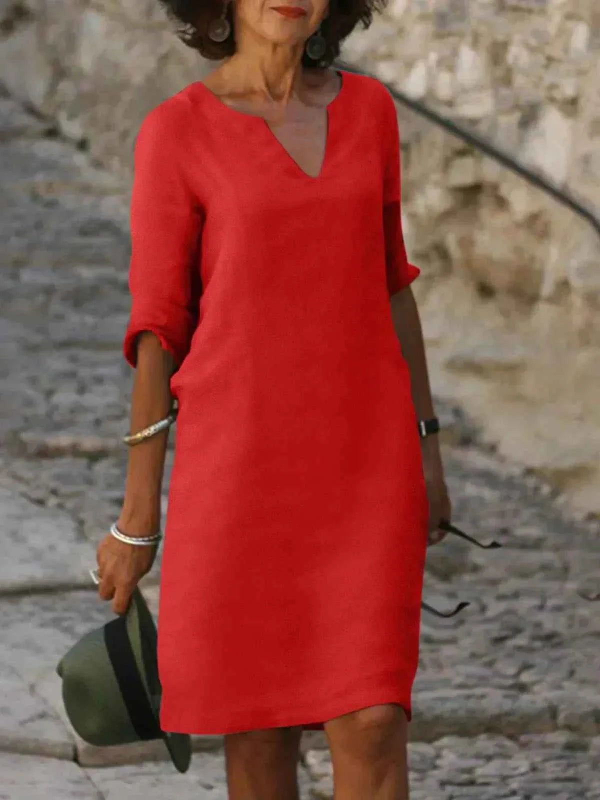 MMuse™ | Elegantes Kleid mit V-Ausschnitt