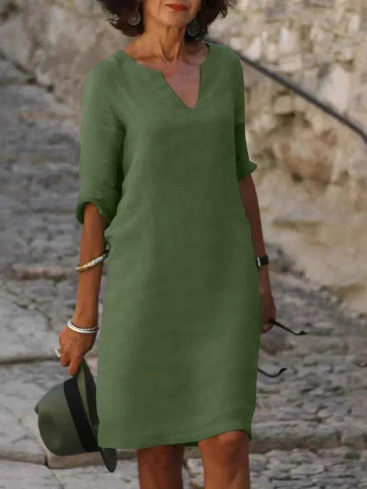 MMuse™ | Elegantes Kleid mit V-Ausschnitt