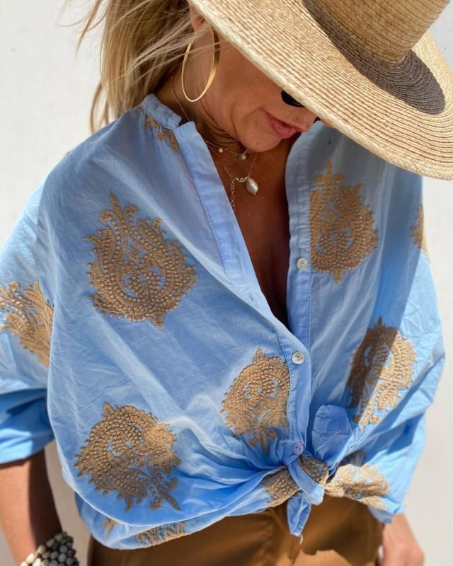 BRINLEY – Damen elegante Frühlings-/Sommerbluse für einen schicken und bequemen Look