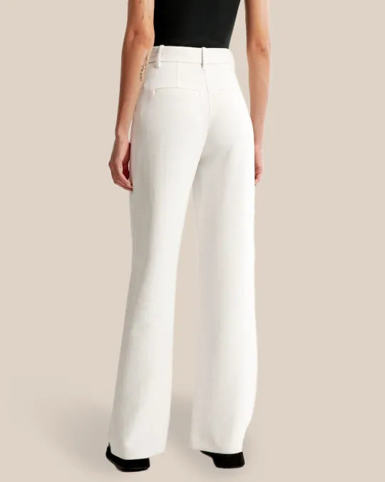 Saskia | Bequeme Hochtaillierte Weite Passform Hose für einen Stilvollen Look
