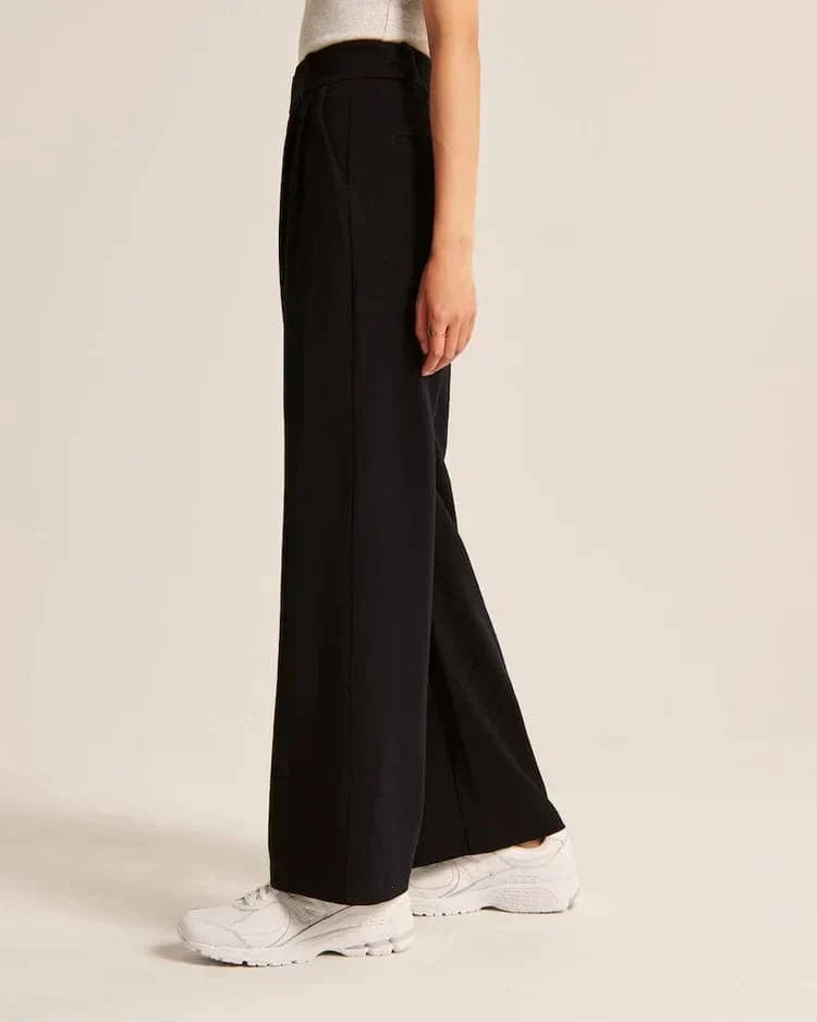 Saskia | Bequeme Hochtaillierte Weite Passform Hose für einen Stilvollen Look