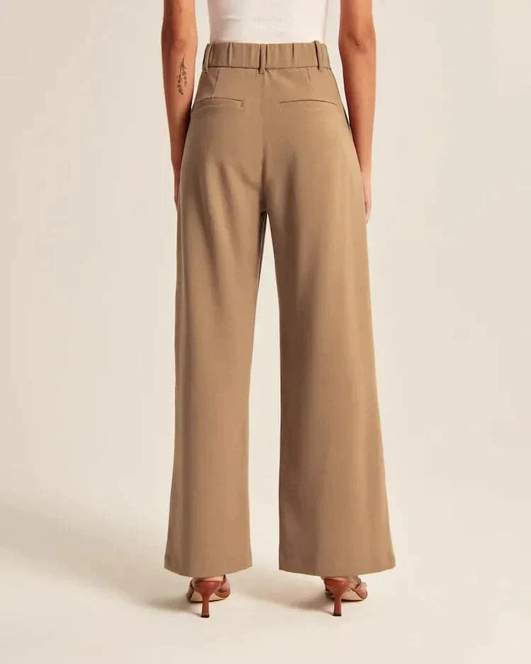 Saskia | Bequeme Hochtaillierte Weite Passform Hose für einen Stilvollen Look