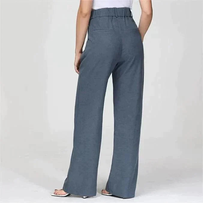 Saskia | Bequeme Hochtaillierte Weite Passform Hose für einen Stilvollen Look