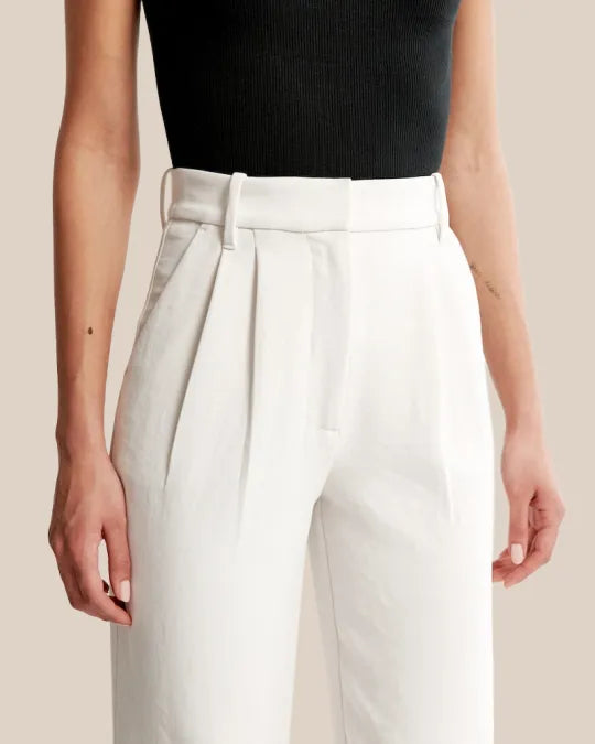 Saskia | Bequeme Hochtaillierte Weite Passform Hose für einen Stilvollen Look