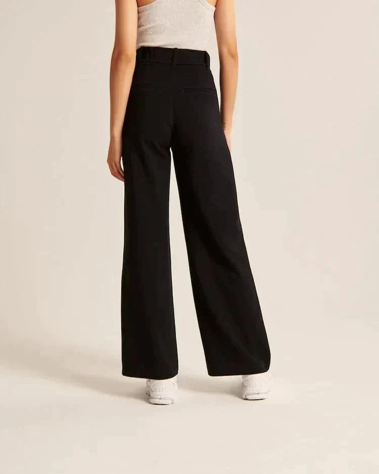 Saskia | Bequeme Hochtaillierte Weite Passform Hose für einen Stilvollen Look