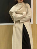 Coat aus Wolle mit Schalkragen und doppelt geknöpft für einen eleganten und warmen Stil