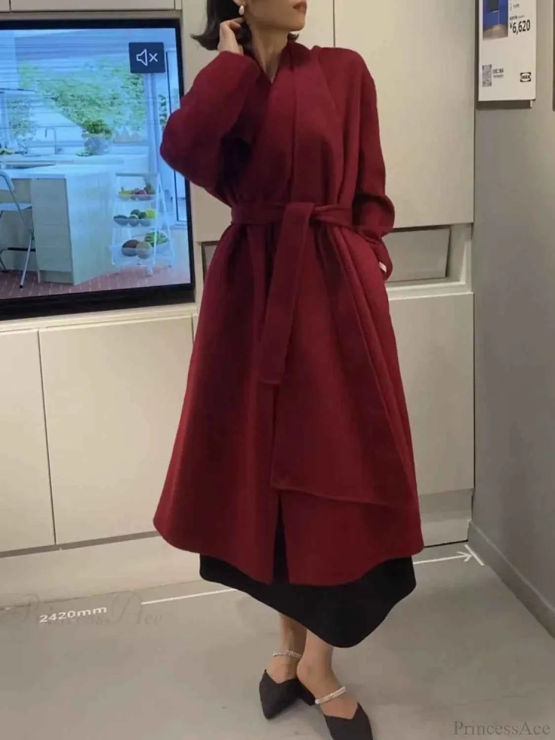 Duffle-Coat aus Wolle mit Schalkragen und doppelt geknöpft für einen eleganten und warmen Stil