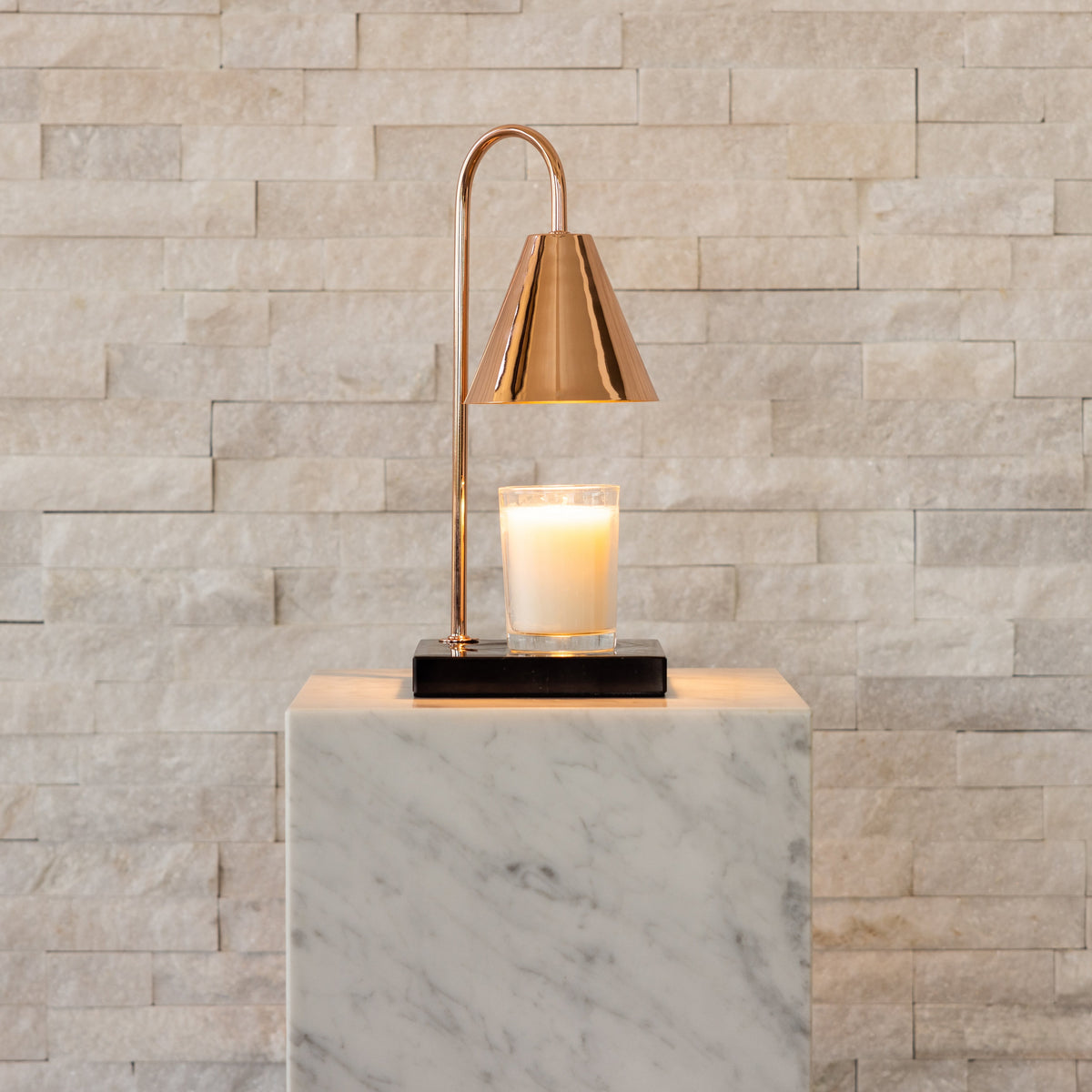 Marmor Kerzenwärmer-Lampe - Flammenlose Wachsschmelzlampe mit Timer