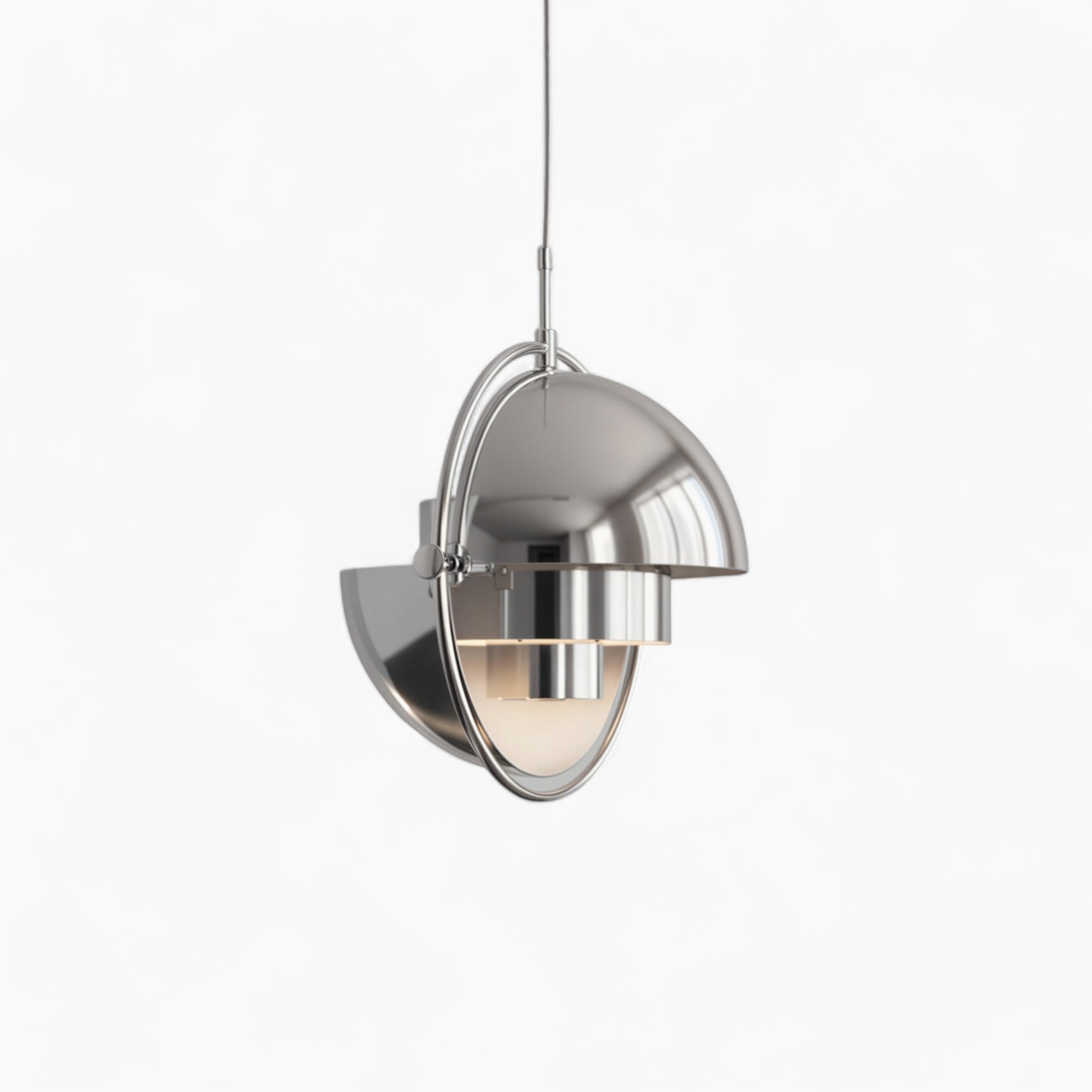 Chromelle - Moderne Glas- und Eisen-Hängelampen mit E27-Edelstahlfassung in Pol Chrom für elegantes Licht
