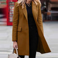 Blazer und Wollmantel mit einfachem Knopfverschluss – Eleganz und Komfort