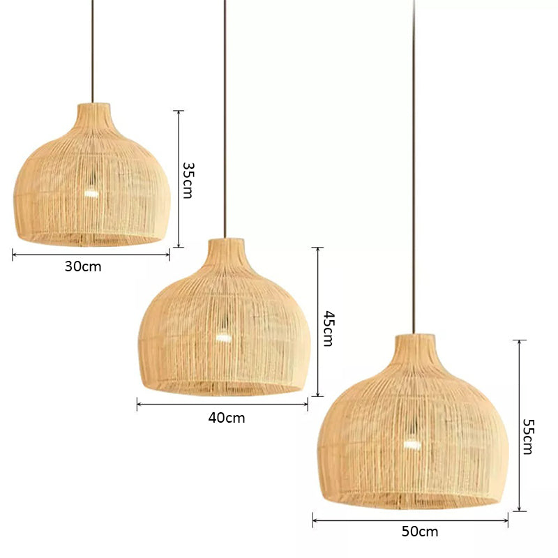 RattaLume - Elegante Rattanschaukel für Innen- und Außenbereich, Fein handgefertigte Beleuchtung