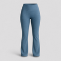 Damskie spodnie treningowe bootcut z wysokim stanem i kieszenią, fitness, joga