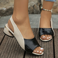 Sandali eleganti aperti con tacco basso a blocco per uno stile chic e comodo