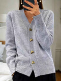 Zeitlose Cardigan-Strickjacke für Alltagseleganz Damen