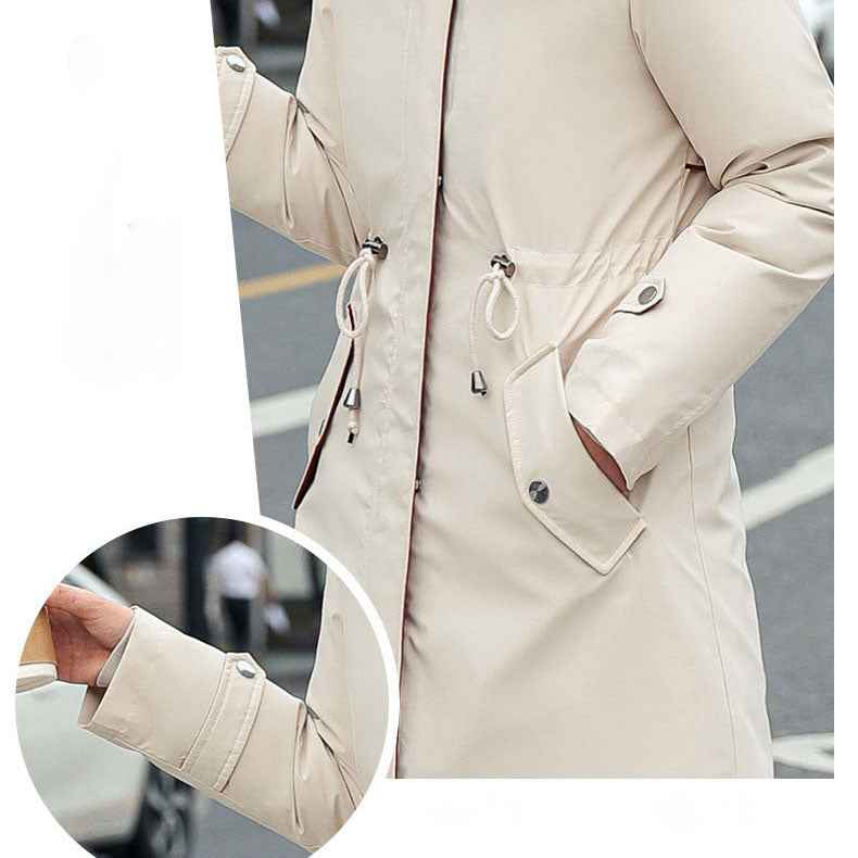 Fionna Damen-Winterjacke mit Kapuze und plüschigem Fellkragen