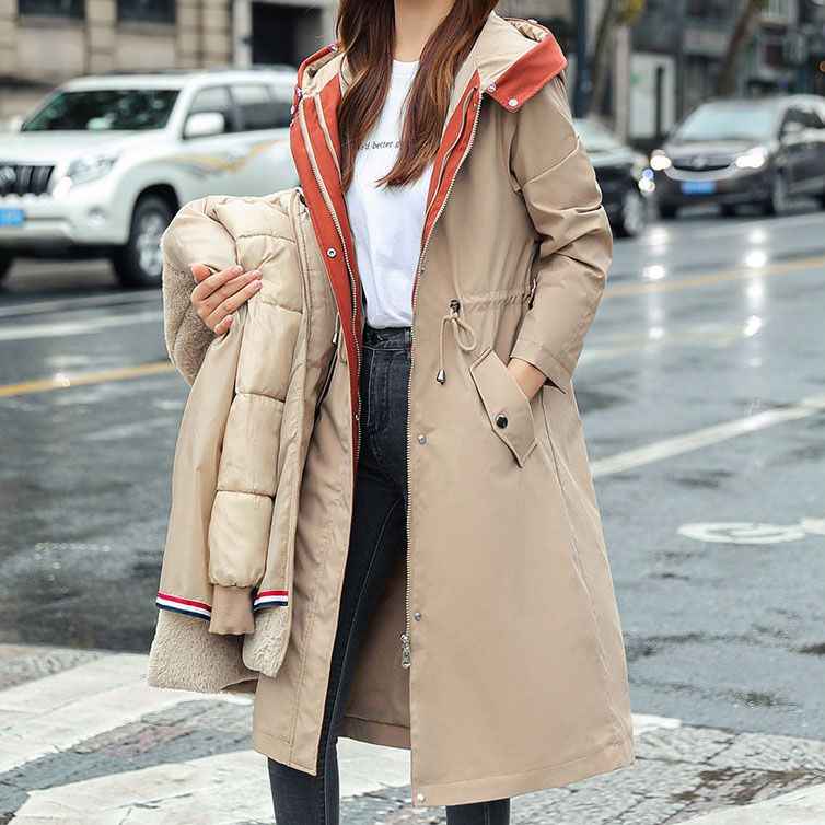 Fionna Damen-Winterjacke mit Kapuze und plüschigem Fellkragen