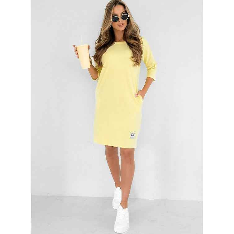 Mira | Dress with 3/4 Sleeves and Pockets