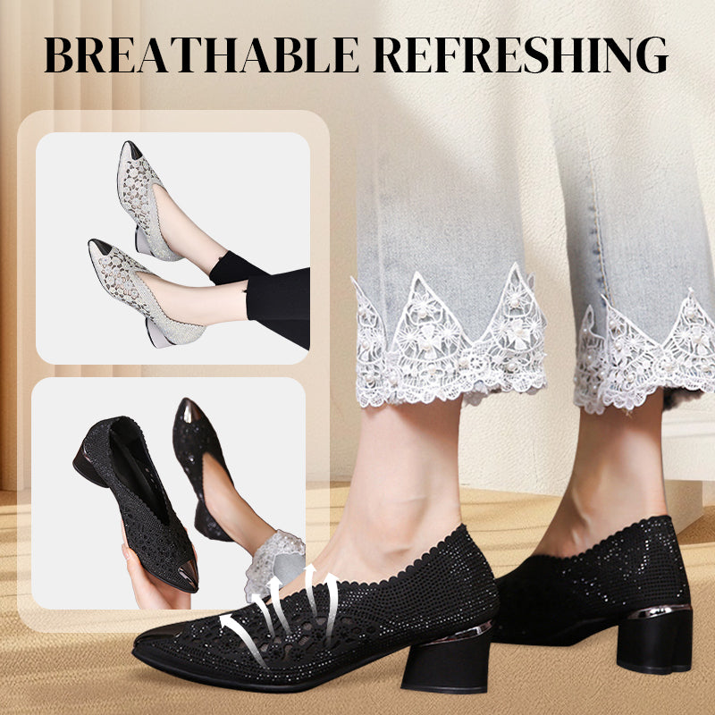 Neuheit 2025👠 Mesh-Sandalen mit Strass und hohen Absätzen - Limitierte Edition mit 52% Rabatt