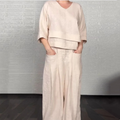 Lässiges Baumwoll-Leinen-Kurzarm-Set für einen eleganten und bequemen Stil