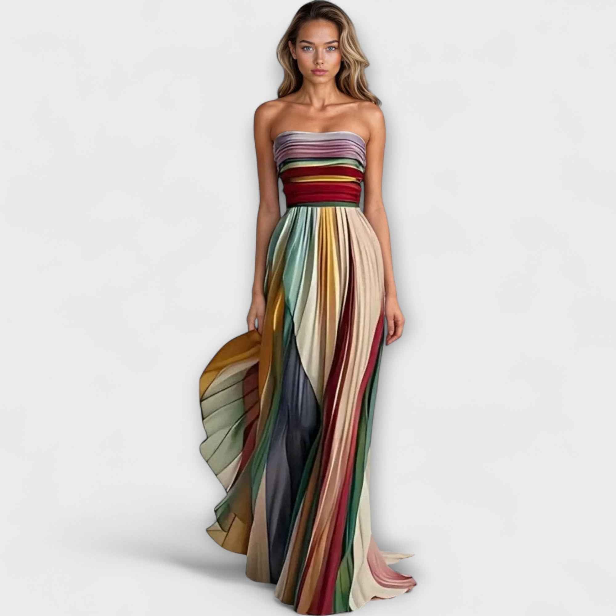 Flora | Leuchtendes ärmelloses Kleid in kräftigen Farben