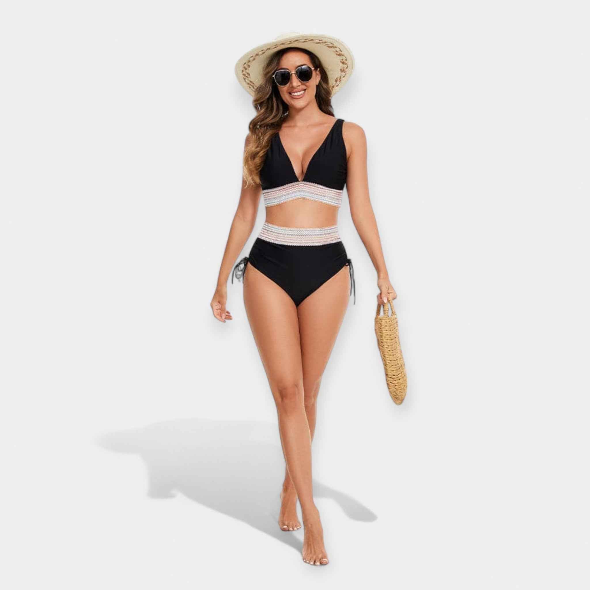 Hochtaillierter Bikini mit Polsterung