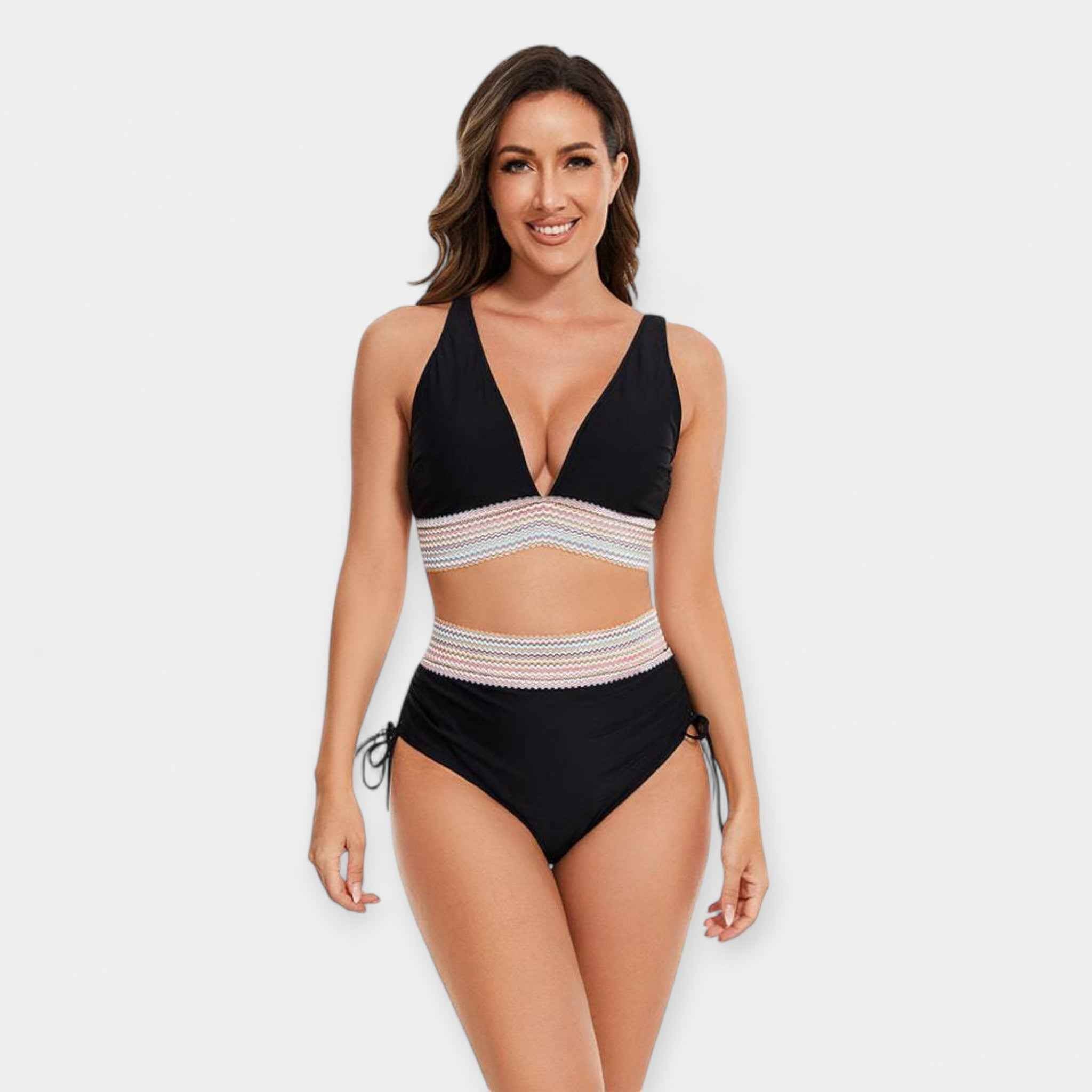Hochtaillierter Bikini mit Polsterung
