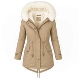 Aurora Luxe Beige Wintermantel - zeitloser Stil, gemütliche Wärme