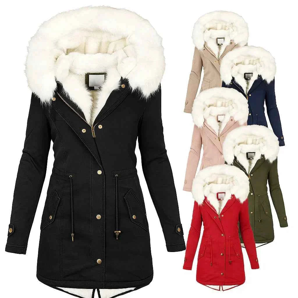 Aurora: Luxe Blue Winter Coat