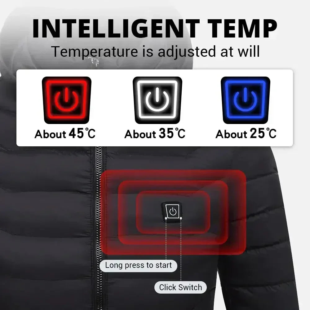 Unisex Aufladbare Beheizte Winterjacke - Einstellbare Heizzonen