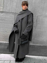 Elegant double-button coat with classic lapel collar
