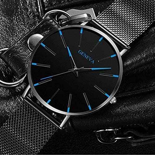Herren Uhr Schwarz Ultra-Dun Quartz - Stijlvol Zakelijk Polshorloge mit Leren Band