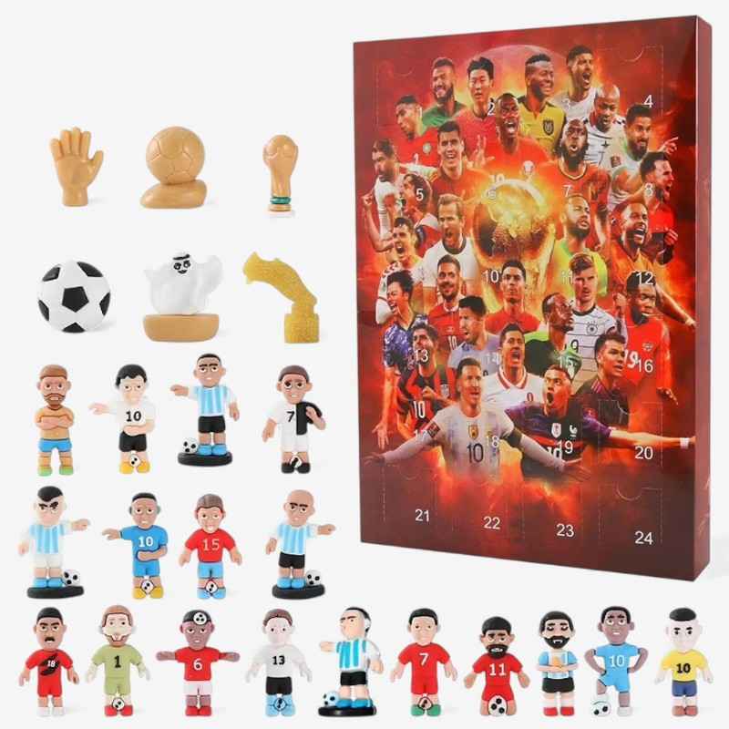 GiftGoal - Festliches Adventskalender-Fußballset für das perfekte Weihnachtsgeschenk