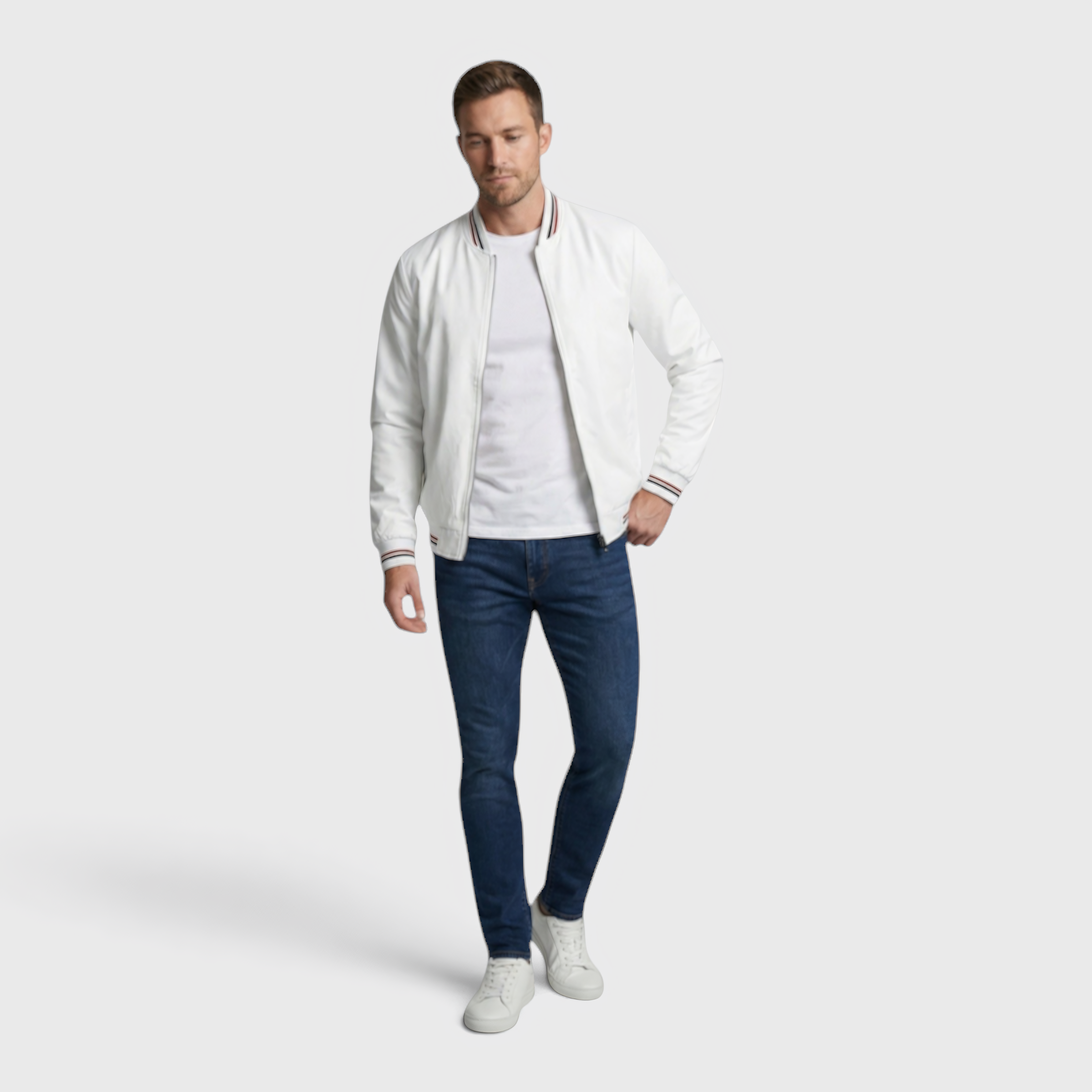 Herren Bomberjacke - Casual, Wasserabweisend mit Stehkragen