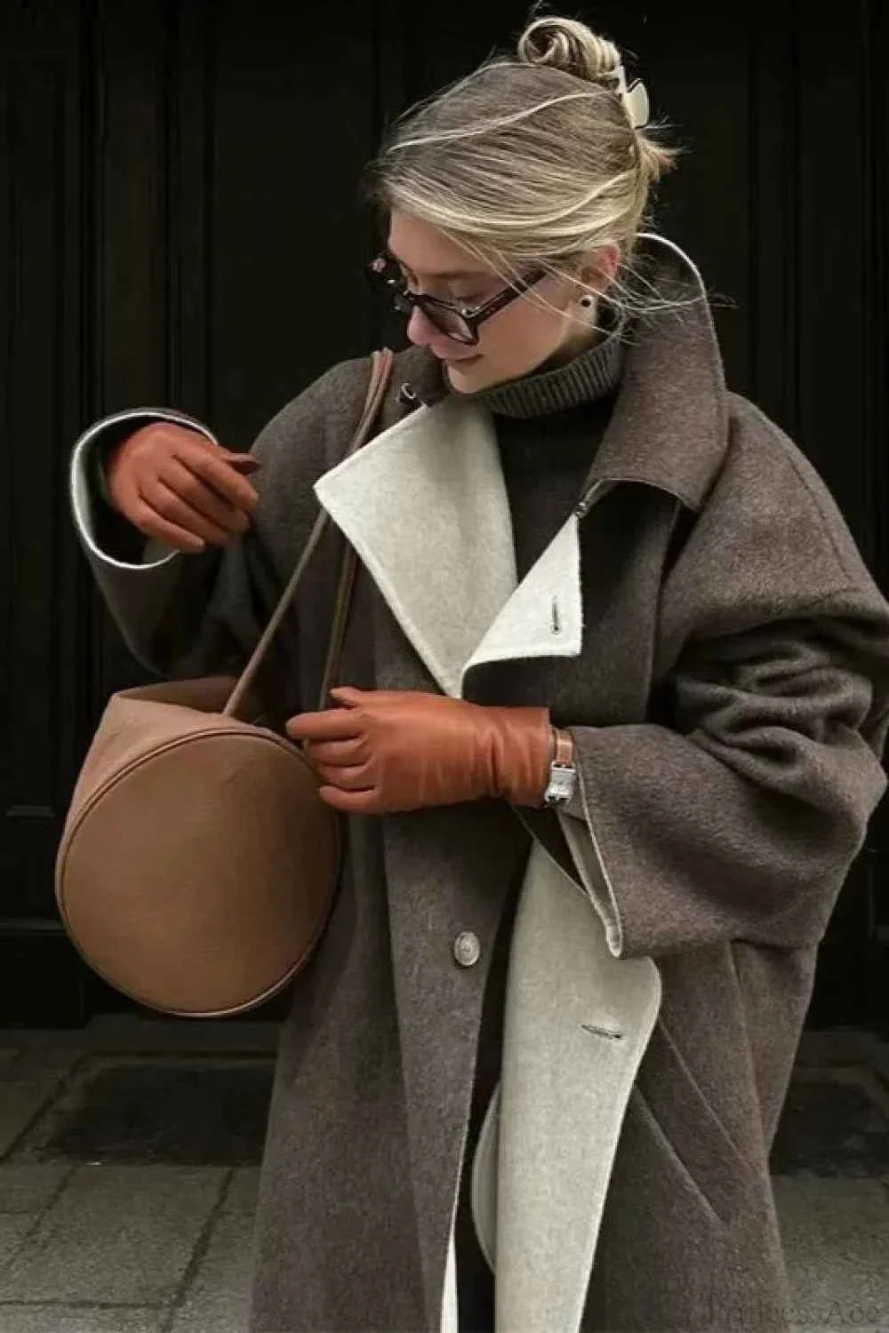 Elegant und Vintage Doppelter Wollmantel