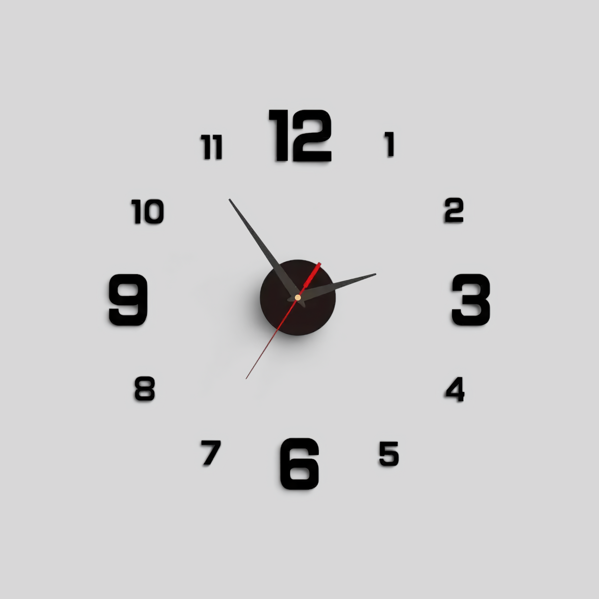 Moderne Wanduhr Rund - Leises Uhrwerk, großes Zifferblatt Ø 30 cm