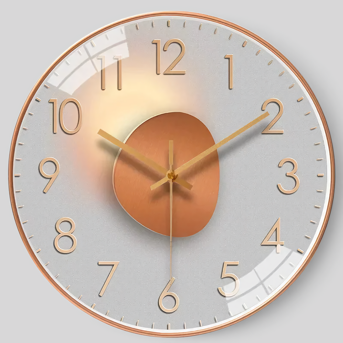 Moderne Wanduhr Rund - Leises Uhrwerk, großes Zifferblatt Ø 30 cm