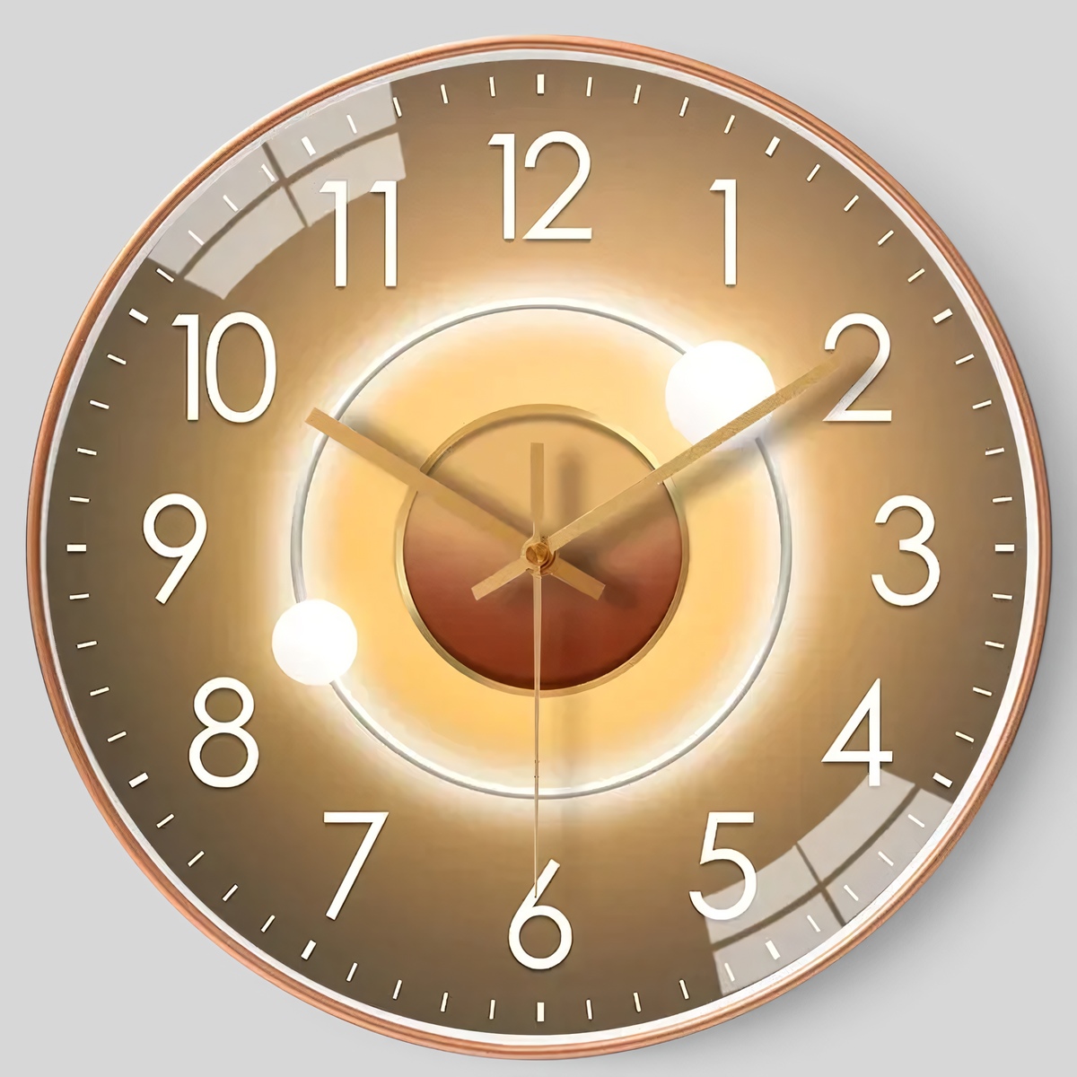 Moderne Wanduhr Rund - Leises Uhrwerk, großes Zifferblatt Ø 30 cm