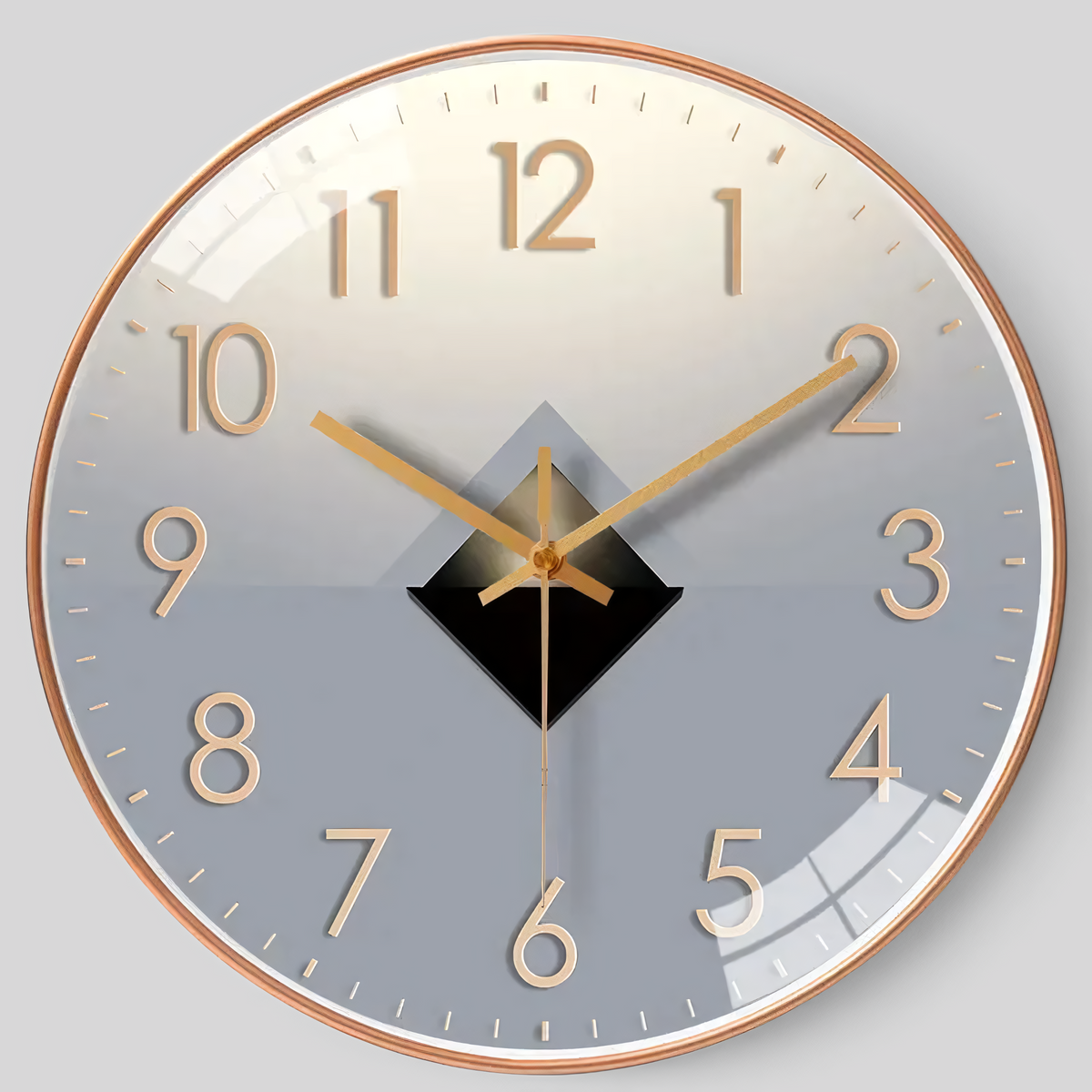 Moderne Wanduhr Rund - Leises Uhrwerk, großes Zifferblatt Ø 30 cm