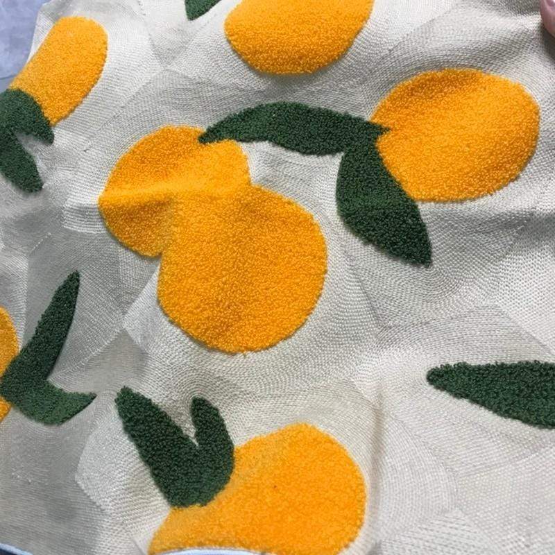 Olivienne - Orange Bestickt Kissenbezug für stilvolle und bunte Wohnzimmerdekoration