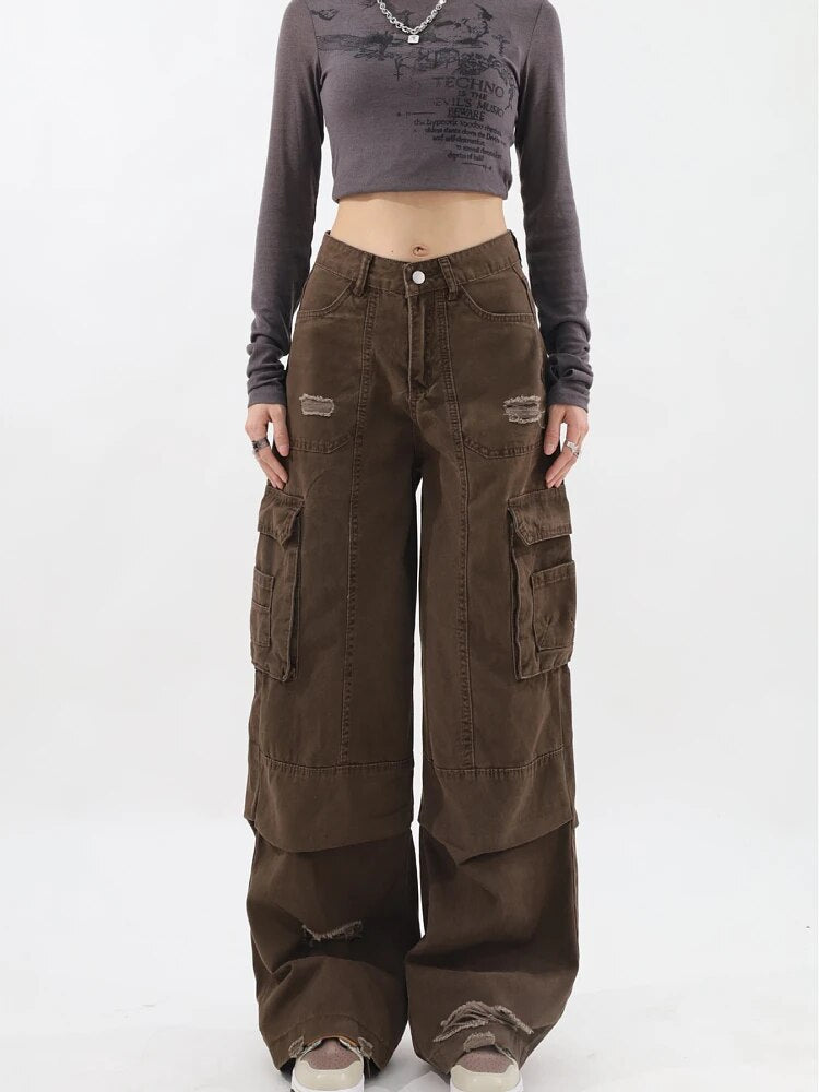 Wiltha | Trendiger oversized Cargobroek mit hoher Taille für Damen für ultimativen Komfort und Stil
