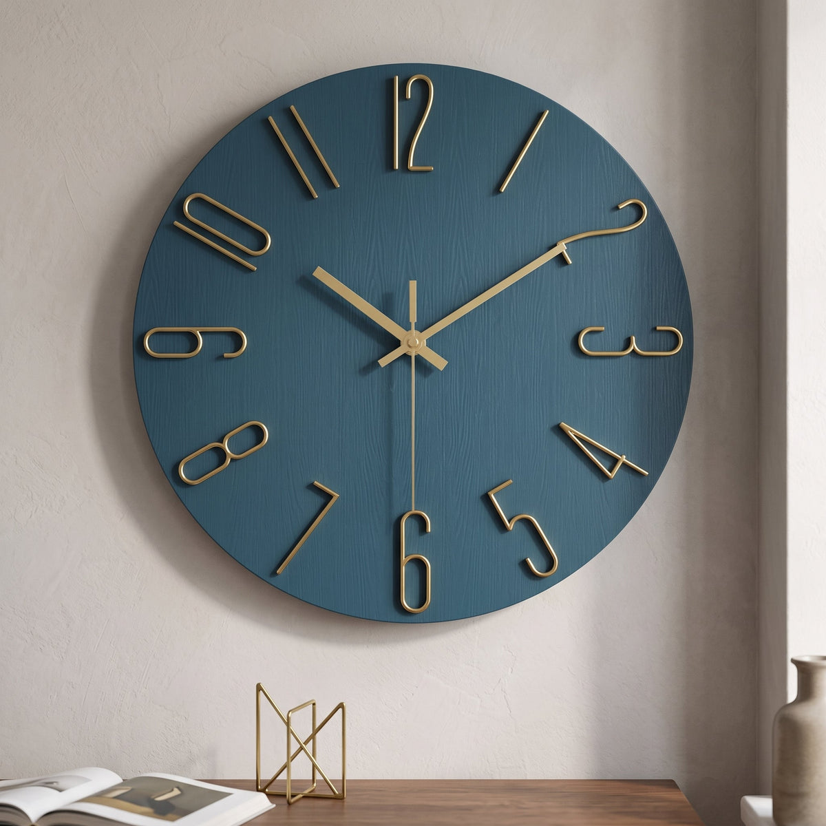 WireClock Moderne Wanduhr für Wohnzimmer