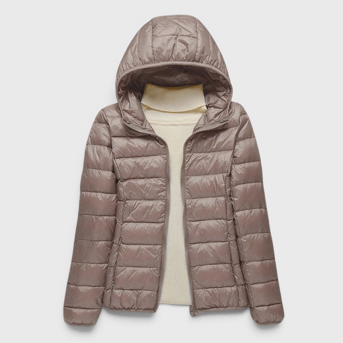 Damen gesteppte Steppjacke mit Kapuze
